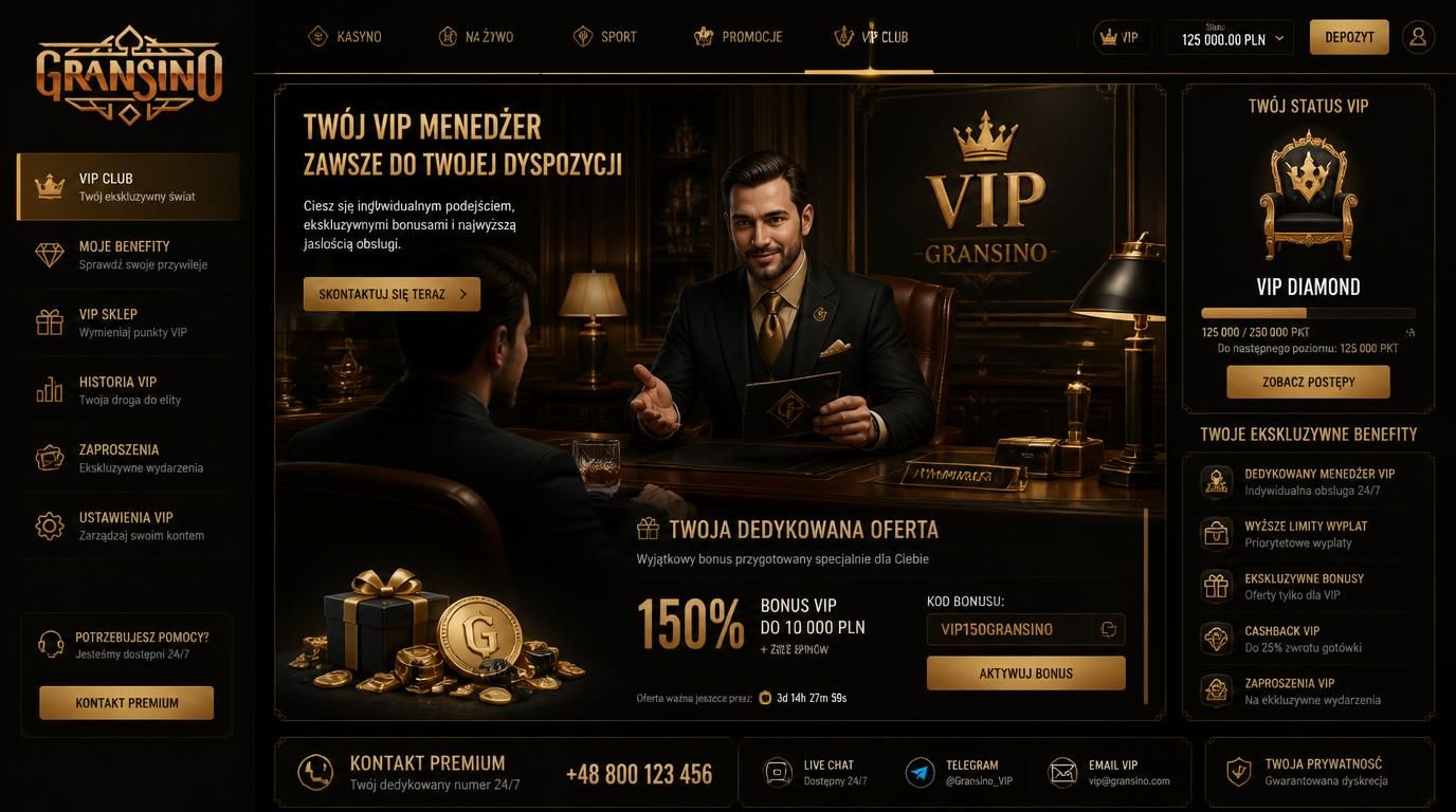 gracz w prywatnym kontakcie z VIP Managerem